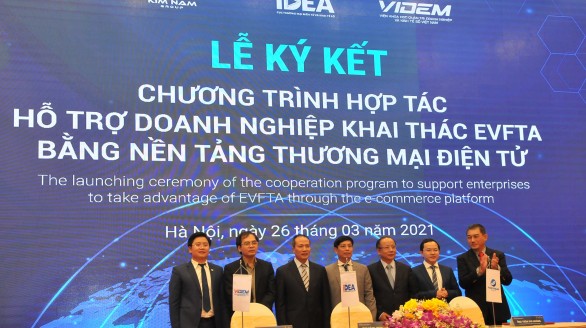 Ra mắt chương trình hợp tác hỗ trợ doanh nghiệp khai thác EVFTA bằng nền tảng thương mại điện tử
