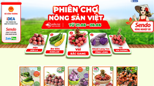 “Siêu thị nông sản Việt trực tuyến” cho người tiêu dùng trên Sàn thương mại điện tử Sendo