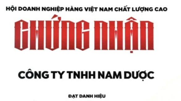 Nam Dược tiếp tục giữ vững danh hiệu Hàng Việt Nam chất lượng cao năm 2024