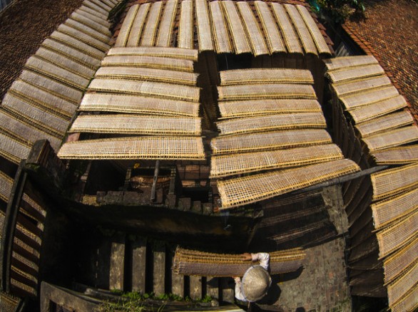 Phơi bánh đa