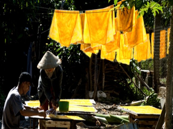 Nghề làm bánh tráng xoài